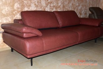 Шкiряний сучасний диван